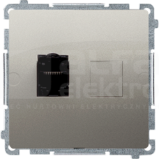 BASIC/M 1xRJ45 kat6 satyna Gniazdo komputerowe