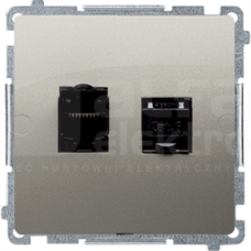 BASIC/M 2xRJ45 kat6 satyna Gniazdo komputerowe ekranowane