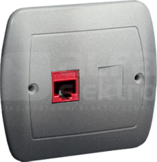 AKORD 1xRJ45 aluminium Gniazdo komputerowe