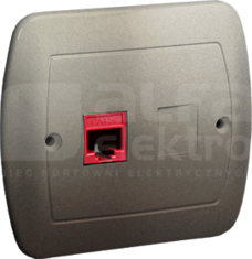 AKORD RJ45 satynowe Gniazdo komputerowe