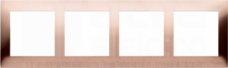 SIMON54 miedź rust. Ramka poczwórna