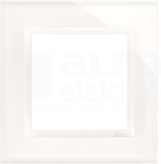 SIMON54 biała perła Ramka pojedyncza