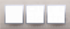 SIMON54 satynowy blask Ramka potrójna