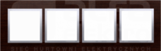 SIMON54 srebrne wenge Ramka poczwórna