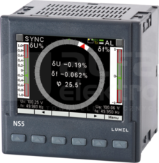 NS5 wej:150-400V zas.85-253VAC 90-300VDC RS485 Miernik synchronizacji