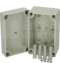 PC100/75HG 130x80x75 IP67 Obudowa pokrywa szara