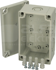 PCM100/60G 130x80x60 IP67 Obudowa pokrywa szara