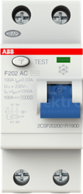 F202 AC-100/0,03 Wyłącznik różnicowoprądowy