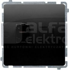 BASIC/M 1XRJ45 kat6 czarny mat Gniazdo komputerowe