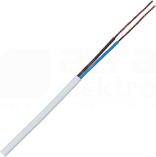 H03VVH2-F 2x0,5 biały Przewód mieszkaniowy płaski (OMYp)