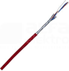 YnTKSYekw 1x2x0,8 czerwony Przewód do instalacji przeciwpożarowej