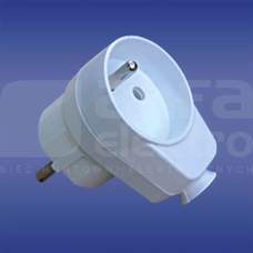 AWA-WG 2P+Z 16A 250V Wtyczka kątowa+gniazdo