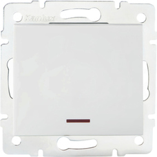 LOGI 02-1110-102 biały Łącznik jednobiegunowy z LED