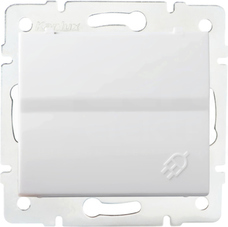 LOGI 02-1230-102 biały Gniazdo z uziem.IP44 Schuko