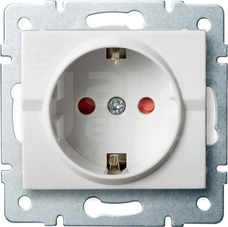 LOGI 02-1240-102 biały Gniazdo 1x Schuko ochr.styk.