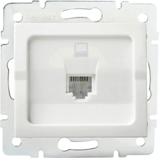 LOGI 02-1390-002 biały Gniazdo komp.1x RJ45 kat5e Jack