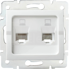 LOGI 02-1410-002 biały Gniazdo komp.1x RJ45 kat6 Jack