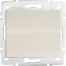 LOGI 02-1230-103 kremowy Gniazdo z uziem.IP44 Schuko