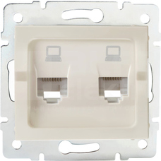 LOGI 02-1410-003 kremowy Gniazdo komp.1x RJ45 kat6 Jack