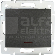 LOGI 02-1110-141 grafit Łącznik jednobiegunowy z LED