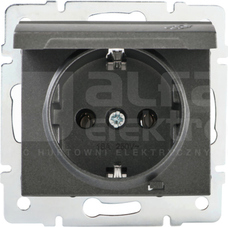 LOGI 02-1230-141 grafit Gniazdo z uziem.IP44 Schuko