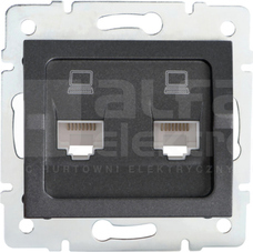 LOGI 02-1410-041 grafit Gniazdo komp.1x RJ45 kat6 Jack