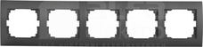 LOGI 02-1500-041 grafit Ramka pięciokrotna pozioma