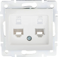 DOMO 01-1420-002 biały Gniazdo komp.2x niezal.2xRJ45 kat6 Jack