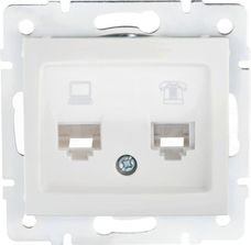 DOMO 01-1430-002 biały Gniazdo komp.2x niezal.2xRJ45 kat6 Jack