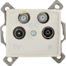 DOMO 01-1590-003 kremowy Gniazdo TV-2xSAT końcowe