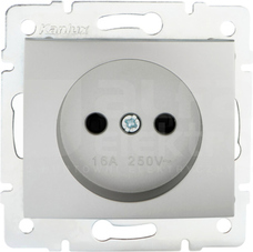 DOMO 01-1210-143 srebrny Gniazdo 1x