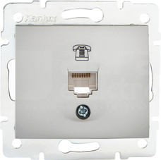 DOMO 01-1370-043 srebrny Gniazdo telefon.1x RJ11