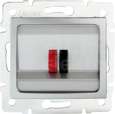 DOMO 01-1450-043 srebrny Gniazdo głośnikowe 1x