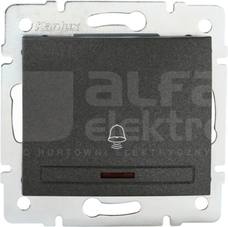 DOMO 01-1080-241 grafit Przycisk zwierny dzwonek z LED