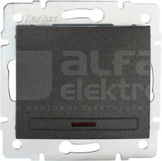 DOMO 01-1110-241 grafit Łącznik jednobiegunowy z LED