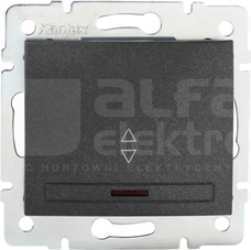 DOMO 01-1140-241 grafit Łącznik schodowy z LED