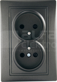 DOMO 01-1261-141 grafit Gniazdo 2x francuskie komplet.