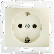 DOMO 01-1220-130 biały perłowy Gniazdo 1x Schuko