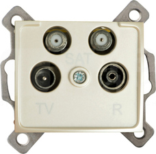 DOMO 01-1590-030 biały perłowy Gniazdo TV-2xSAT końcowe