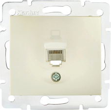 DOMO 01-1390-030 biały perłowy Gniazdo komp.1x RJ45 kat5e Jack