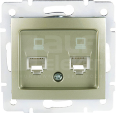 DOMO 01-1410-050 szampański Gniazdo komp.2x niezal.2xRJ45 kat5e Jack