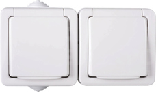 TEKNO 05-1254-102 IP54 biały Gniazdo podwójne