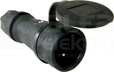 TOP TAURUS 16A 2P+Z 250V IP44 Gniazdo gumowe z zatyczką