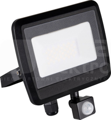 ANTEM LED 30W 4000K 2400lm IP44 czarny Naświetlacz LED z czujnikiem ruchu (F)