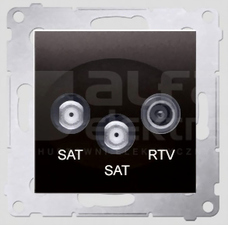 SIMON54 antracyt Gniazdo SAT-SAT-RTV