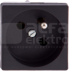CONNECT 2P+Z czarny Gniazdo K45