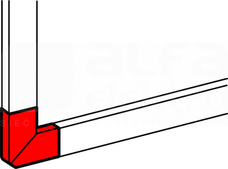 DLP-N 50x105 biały Kąt płaski