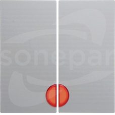 B.KWADRAT biały połysk Klawisz 2x soczewka czerw.