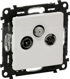 VALENA LIFE biały Gniazdo TV-RD-SAT końcowe