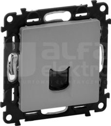 VALENA LIFE 1xRJ45 kat.6 UTP aluminium Gniazdo komputerowe